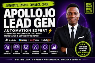 setup apollo io, honeybook CRM, clay com automation and build custom ai agents