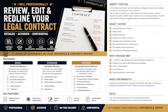 review, edit, and redline your legal contract