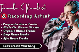 record female edm vocals for melodic techno afro house and progressive house