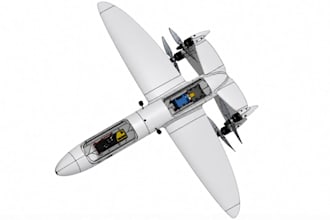create 3d printable drone, uav, fpv, vtol, quadcopter drone model for 3d print