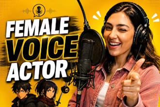 voice act female character voice over for video game, narration, commercial ads