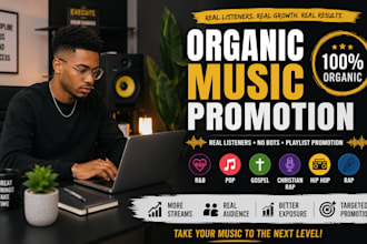 do organic music promotion for rnb pop and christian rap playlists