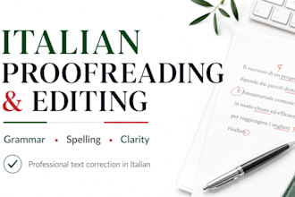 proofread and edit your italian text