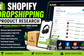 do shopify dropshipping winning product research to find viral products