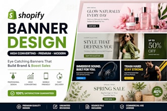 design high converting shopify homepage hero banner