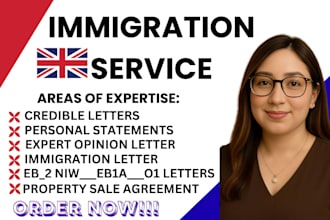 write eb2 niw, o1, e2 petition letter and expert opinion