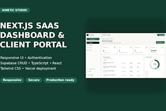 build a modern saas dashboard or client portal with nextjs