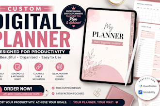 design a professional digital planner for goodnotes and notability