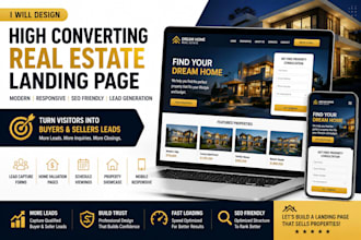 design a real estate lead generation landing page