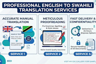 translate english to swahili and swahili to english accurately
