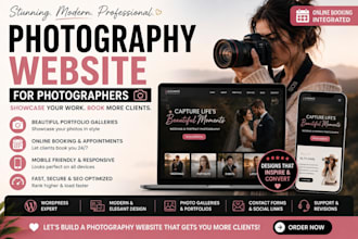 design photography website, photographer website, portfolio website, photography