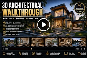 create architectural walkthrough and 3d animation