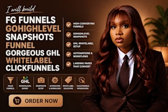 fg funnels gohighlevel snapshots funnel gorgeous ghl whitelabel clickfunnels
