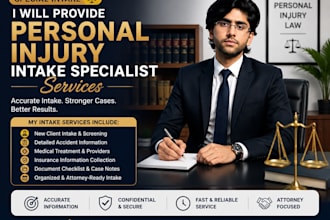provide personal injury intake specialist services
