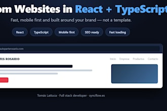 build a fast custom website in react and typescript