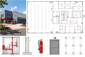design fire safety plan and code compliance drawings for tx tn az