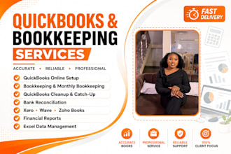 setup, clean up and bookkeeping in quickbooks online, xero, wave and excel