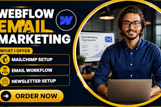 setup webflow email marketing mailchimp automation newsletter workflows