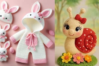 write plush toy, amigurumi, crochet pattern step by step with pdf for you