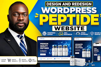 buiid fda compliant peptide website peptide wordpress website or biotech website