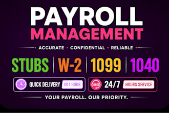 do payroll reports, stubs, form w2, form 1099 and us tax return