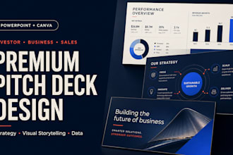 design a premium pitch deck presentation