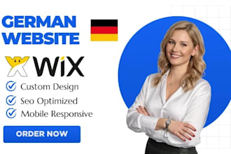 create german wix website or wix landing page