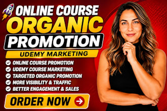 online course organic promotion sales funnel and udemy marketing strategist