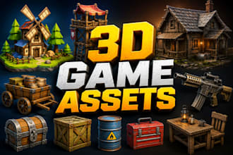 create 3d game assets and props