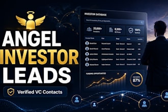provide verified angel investor leads, venture and startup funding investor list