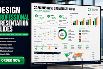 design powerpoint slides, google slides and canva presentation template design