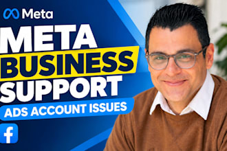 contact meta facebook support for your business manager, ad account issues