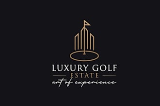 design minimalist luxurious logo for golf estate brand