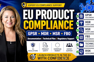 provide gpsr, msr, fbo, mdr compliance, eu responsible person and documentation