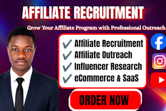 recruit high quality affiliates for your affiliate program