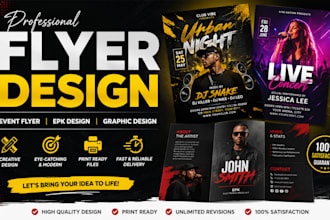 design a professional flyer design epk event flyer graphic design flyer