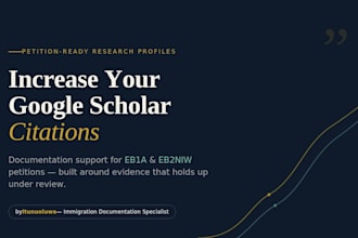 increase your google scholar journal citation for eb1 eb2niw petition