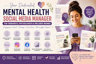 be your mental health social media manager for therapy psychology and wellness