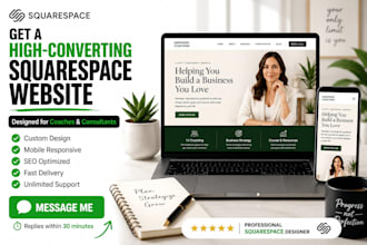 do a high converting squarespace 7 1 website design redesign