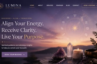design squarespace spiritual website holistic healing astrology tarot reader