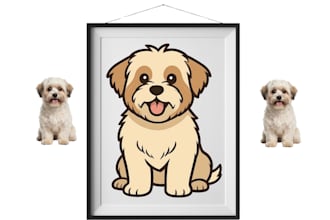 custom pet portrait, dog portrait, cat portrait illustration