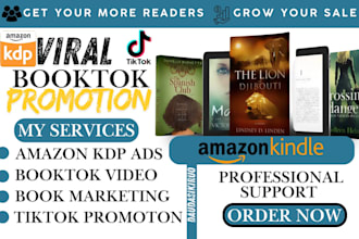do viral booktok promotion amazon kdp marketing tiktok ads booktok video