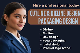 do dieline cut line box design food packaging label design product logo brand