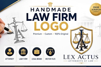 design a premium modern law firm attorney and legal logo