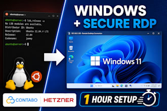 install windows rdp on your contabo or hetzner vps in 1 hour