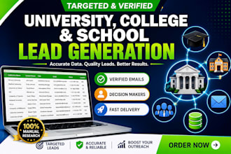provide targeted university college and school lead generation service