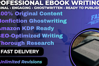 write a professional ebook and nonfiction book