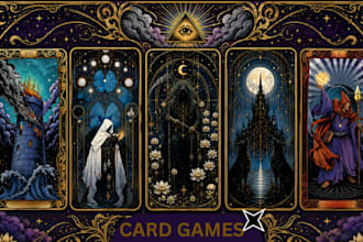 design custom tarot cards, oracle cards and premium tarot deck artwork