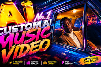 create no1 custom ai music video, music video, ai animation for your song