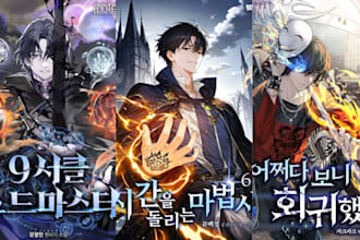 design webtoon cover manga cover manhwa anime webnovel book cover comic artist